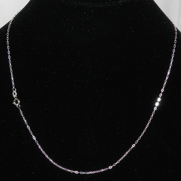 NEW 18" Long Link Cable .925 Sterling Silver Chain Ring Clasp Necklace CN275 - Picture 1 of 3